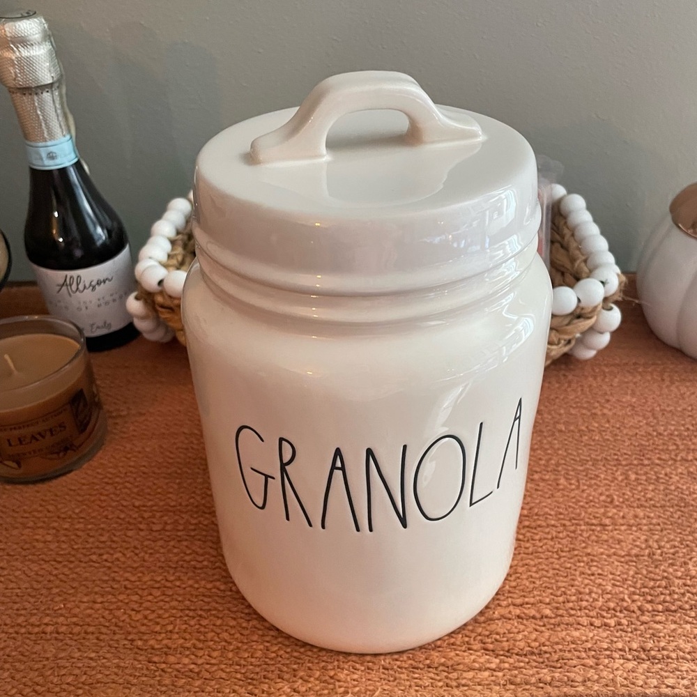 Rae Dunn White Granola Storage Jar